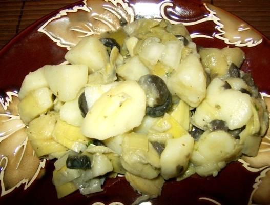 aardappel artisjok salade