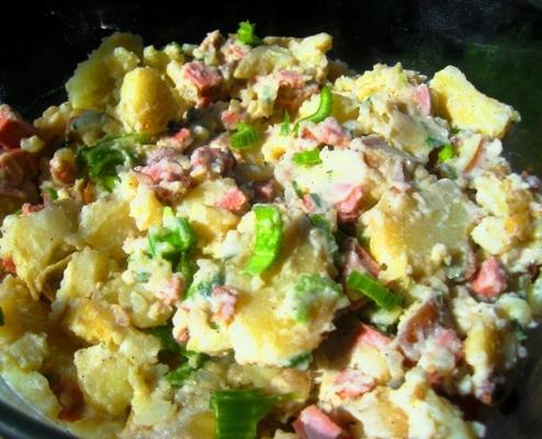 salade curichoise (aardappelsalade w / ham, selderij en room)