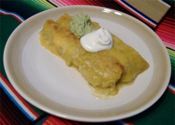 makkelijke kip en zwarte bonen enchiladas