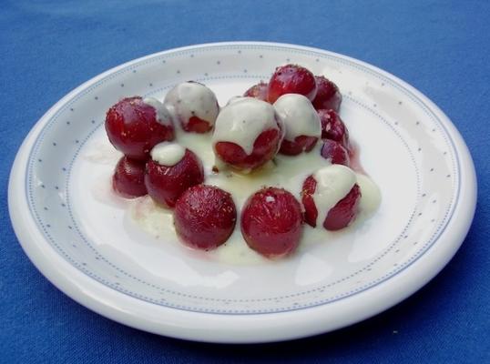 geroosterde druiven met yoghurt