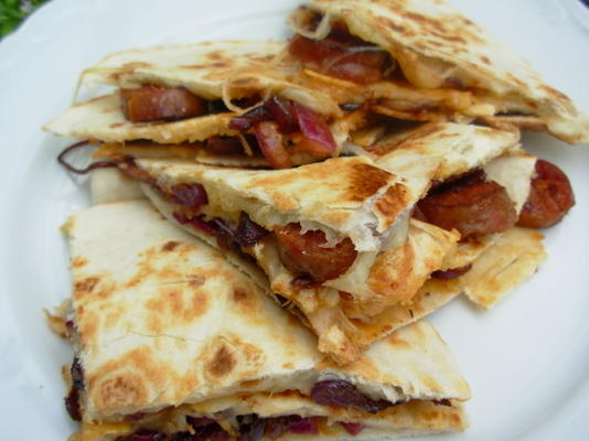 chorizo ​​en manchego kaas quesadillas