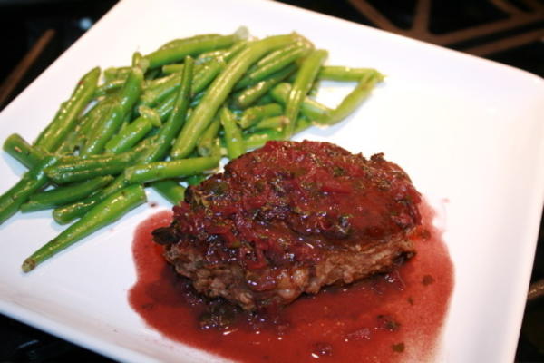 filet mignon met madeira pan-saus met mosterd en ansjovis