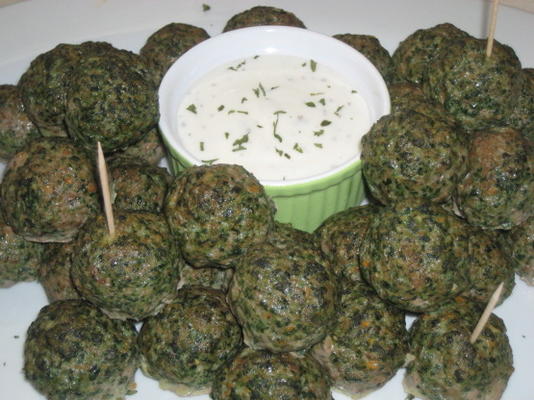 mom's spinazie gehaktballen