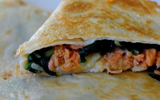 hart-gezonde zalm-quesadilla's