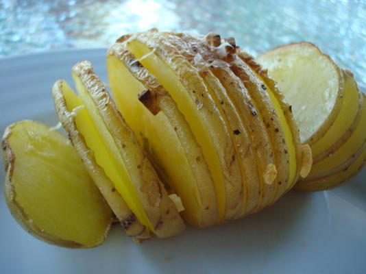 geroosterde aardappelpuree (hasselbacks)