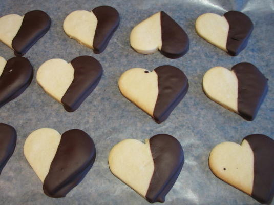 chocolade gedoopt hart cookies