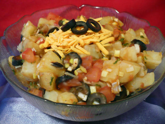 hete Mexicaanse aardappelsalade