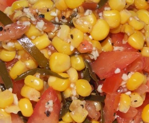 mais en tomatensalsa met koriander