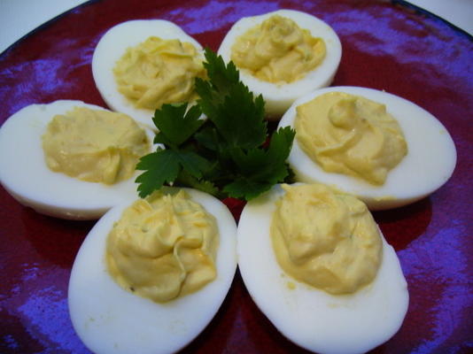 kittencal's cheddar deviled eggs