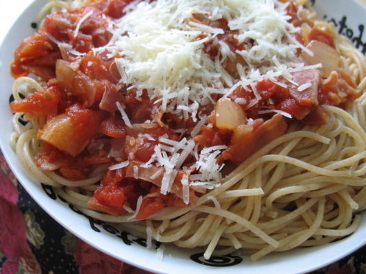 danielle's amatriciana-spaghetti