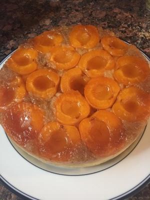 abrikozen amandel cake ondersteboven