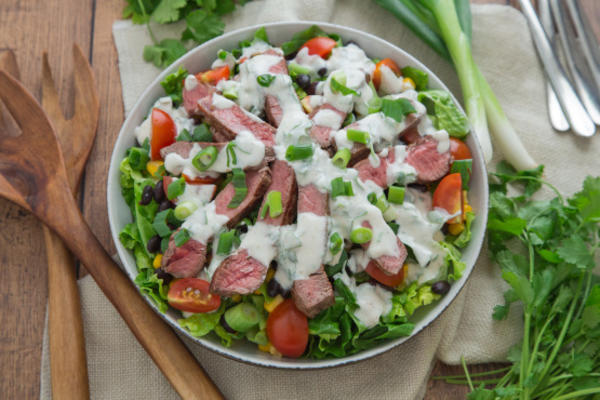 gezonde lite steak salade