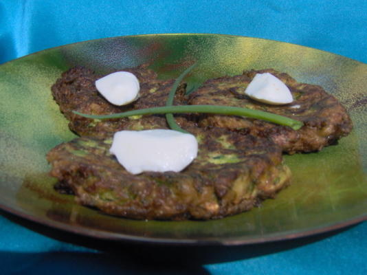 courgette-scallion beignets
