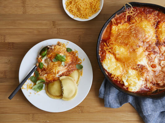 ravioli lasagne met ricotta