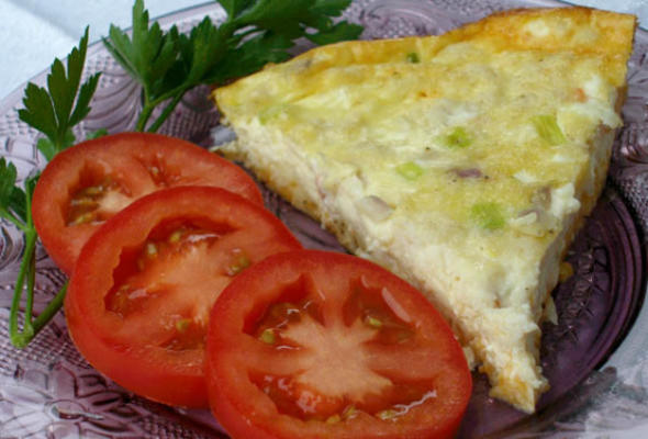 geen korst krab quiche