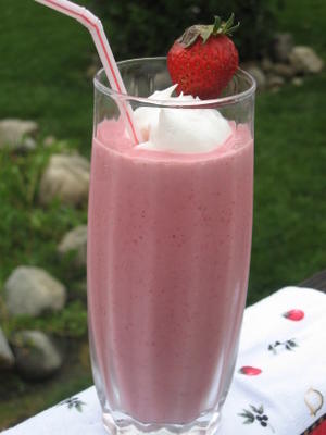 bevroren aardbeien smoothie