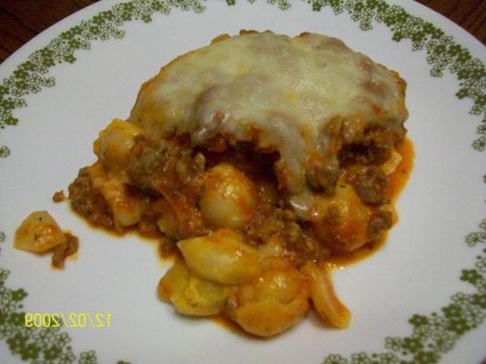 cheesy cheddar mock lasagna