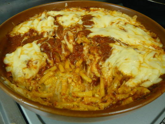 macaroni en kaas pizza