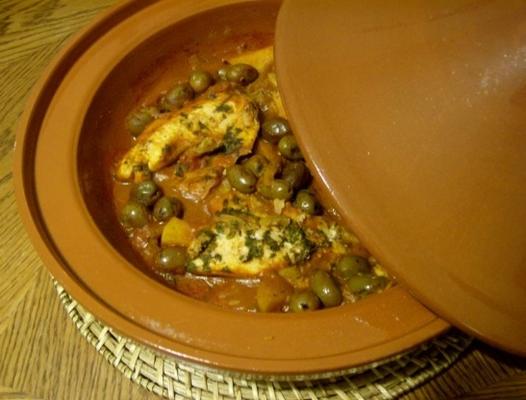 vis tagine met olijven (Marokkaanse stoofpot)