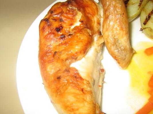 oven gebraden kip met citroen, knoflook en rozemarijn