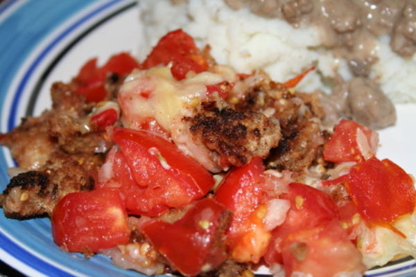 gegratineerde tomaten gegratineerd