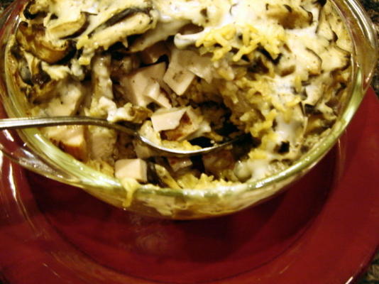 stevige kalkoen- en champignonschotel