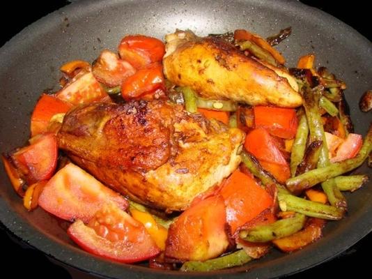 gemakkelijke kip en tuin groenten