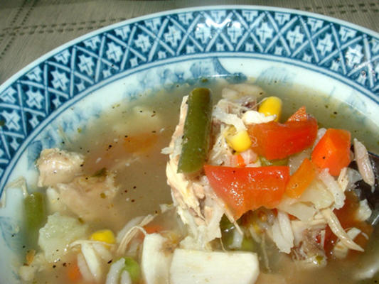 soep, groente of kip-groente (geen zout toegevoegd)