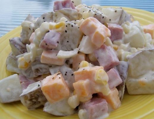 aardappel, ham en kaassalade