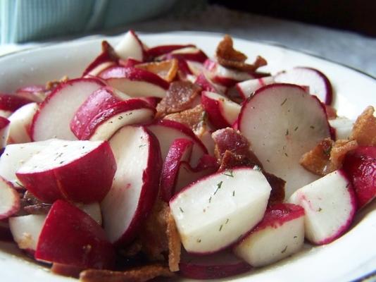 radi-salat mit spek - Duitse radijsalade met spek