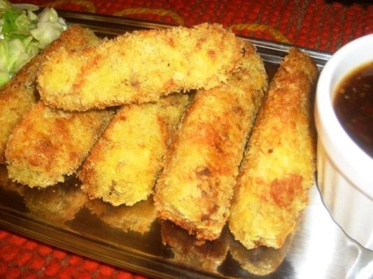 korroke met tonkatsu saus (Japanse aardappelkroketten met eas