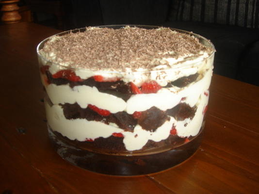 aardbeien-chocolade mascarpone trifle