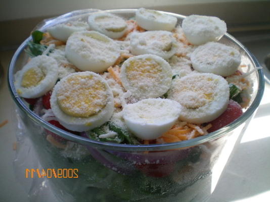 linda's weelderige gelaagde salade