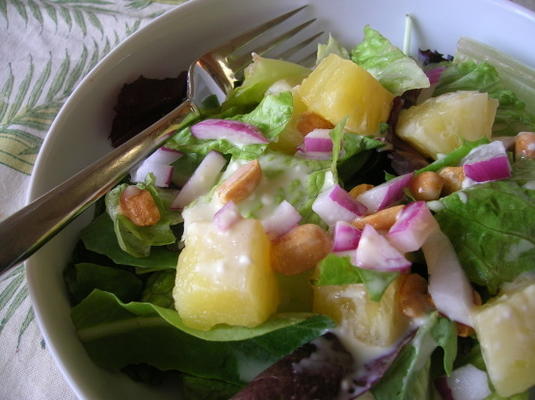 groene salade van het woestijneiland