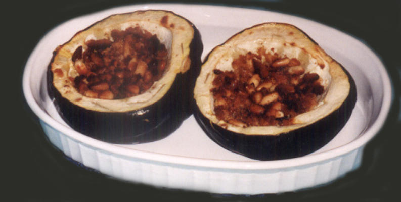 acorn squash met cracker vulling