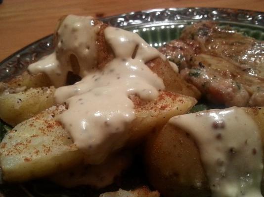 gegrilde aardappelen met gerookte paprika mayo dressing (argentinië)