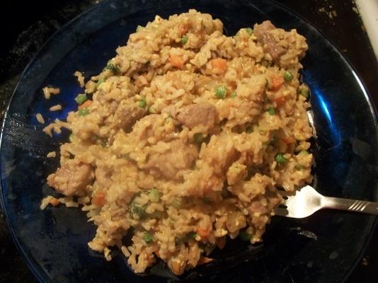 jamie's varkensvlees gebakken rijst w / groenten