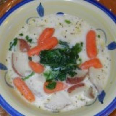 gemakkelijk romige boerderij kip aardappelsoep rsc