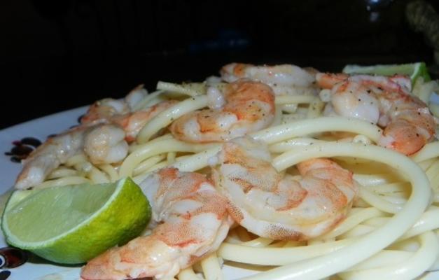 gegrilde garnalen met chili, limoen en korianderboter