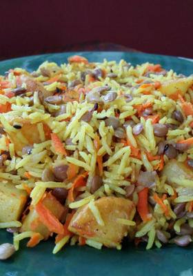 rijst en linzelkilaf - Indische stijl