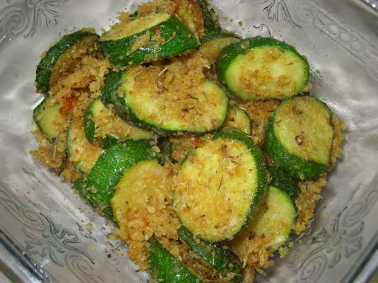 gegrilde courgette -parmigiano verkruimeld