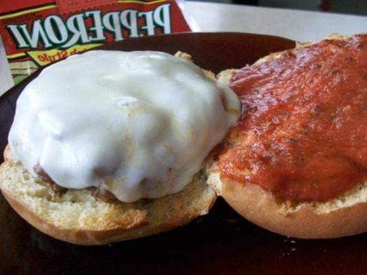 2bleu's pepperoni pizza hamburgers