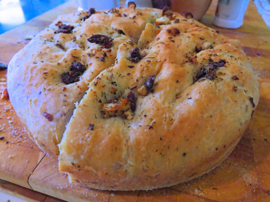 Grieks foccacia-brood