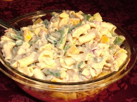 mostaccioli pasta primavera salade