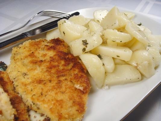 kippenschnitzel met warme aardappelsalade