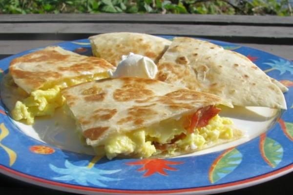 spek en ei quesadilla's