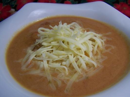 tomaat, spek en peperpeper soep