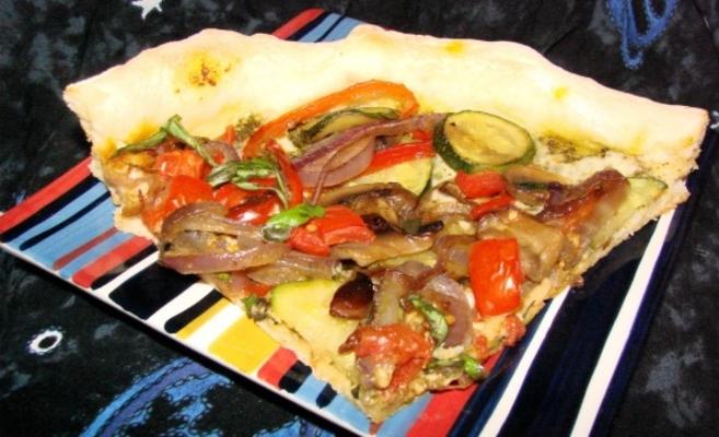 vier-veggie pizza (recept met platte buikvoeding)