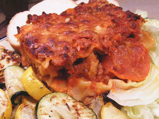 bird's pizza-stijl lasagne