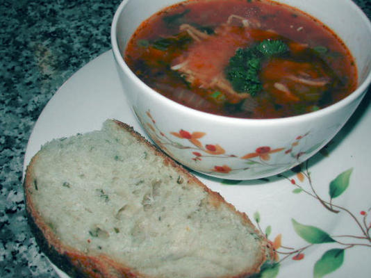 tomatensoep met boetes herbes (soupe a la tomate aux fines herbe